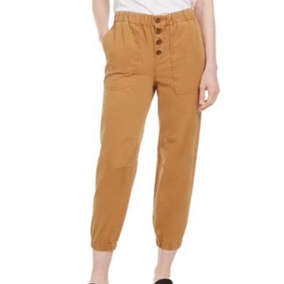 Free People Mustard Yellow Cadet Jogger Pants